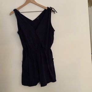 Talbots Navy Blue Shorts Romper